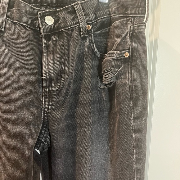 Old Navy Black distressed Boot-Cut Jeans - Picture 2 of 4